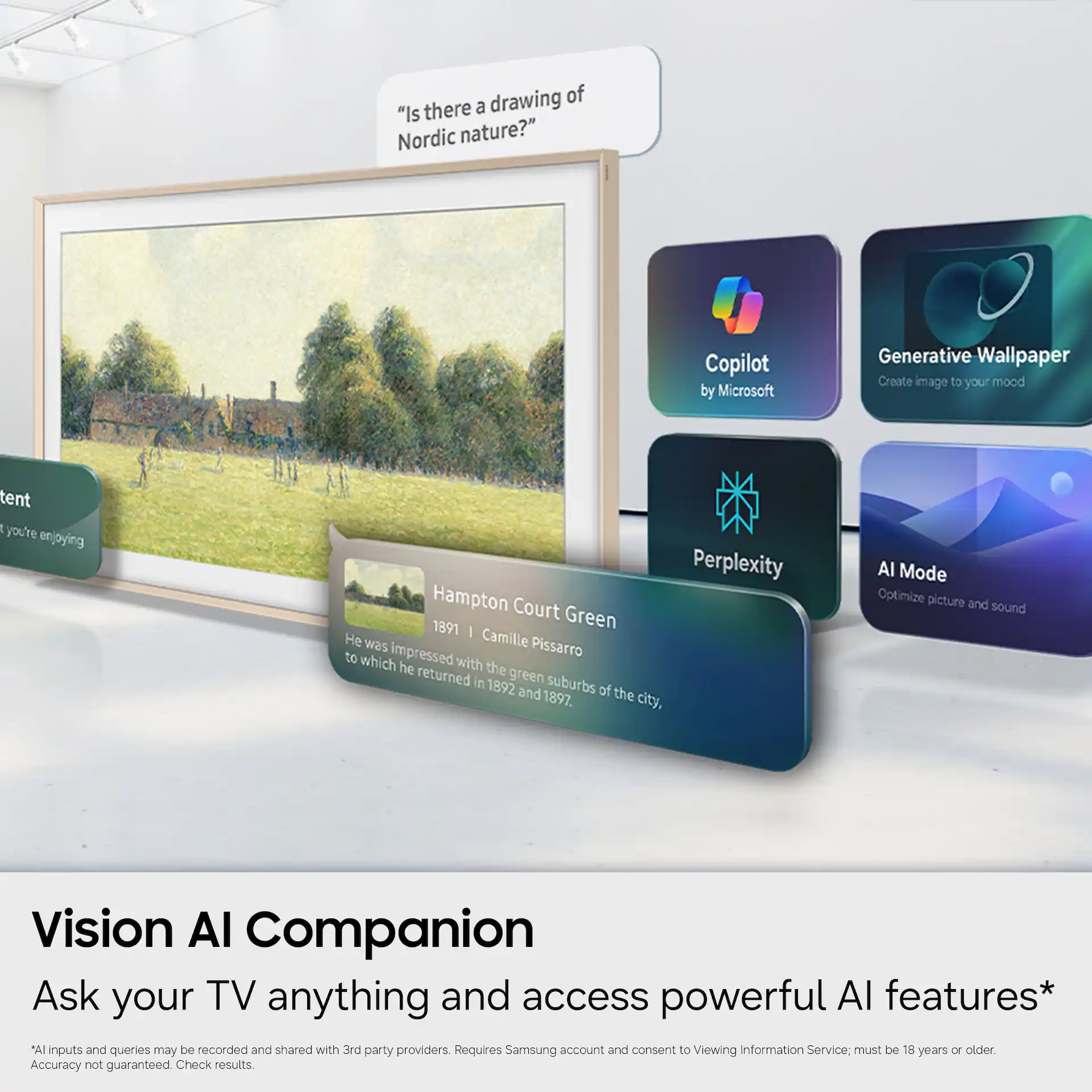Samsung 65" Class The Frame Series LS03HE QLED 4K Samsung Vision AI Smart TV Smart Tizen TV 2026 - QN65LS03HEFXZA gallery view