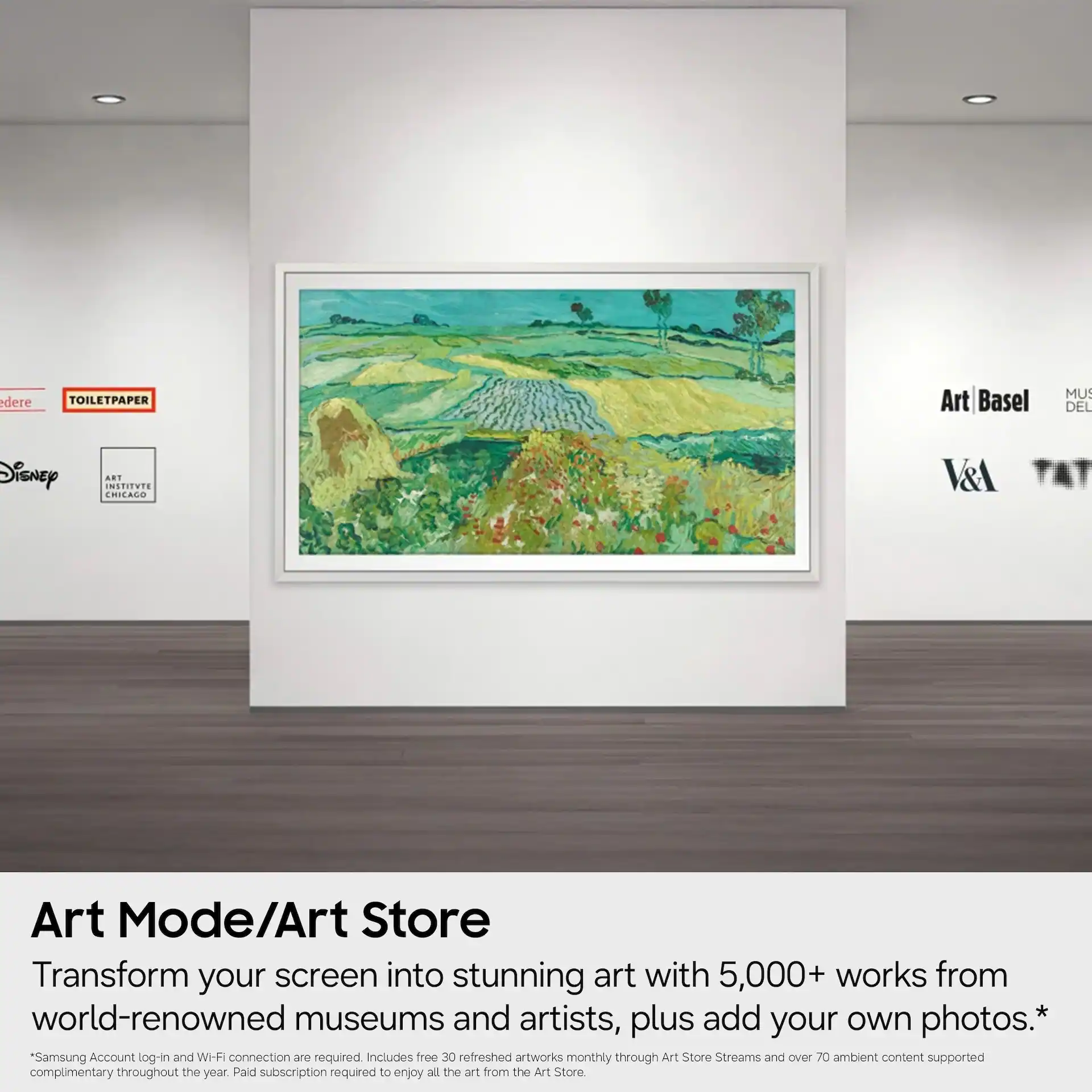 Samsung 85" Class LS03HW Series The Frame Pro 4K UHD Samsung Vision AI Smart Tizen TV (2026) gallery view