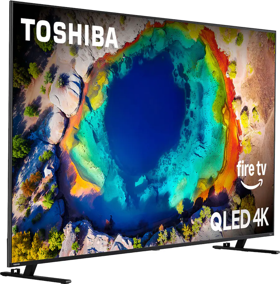 Toshiba 65" Class M550 Series QLED 4K UHD Smart Fire TV front and back view