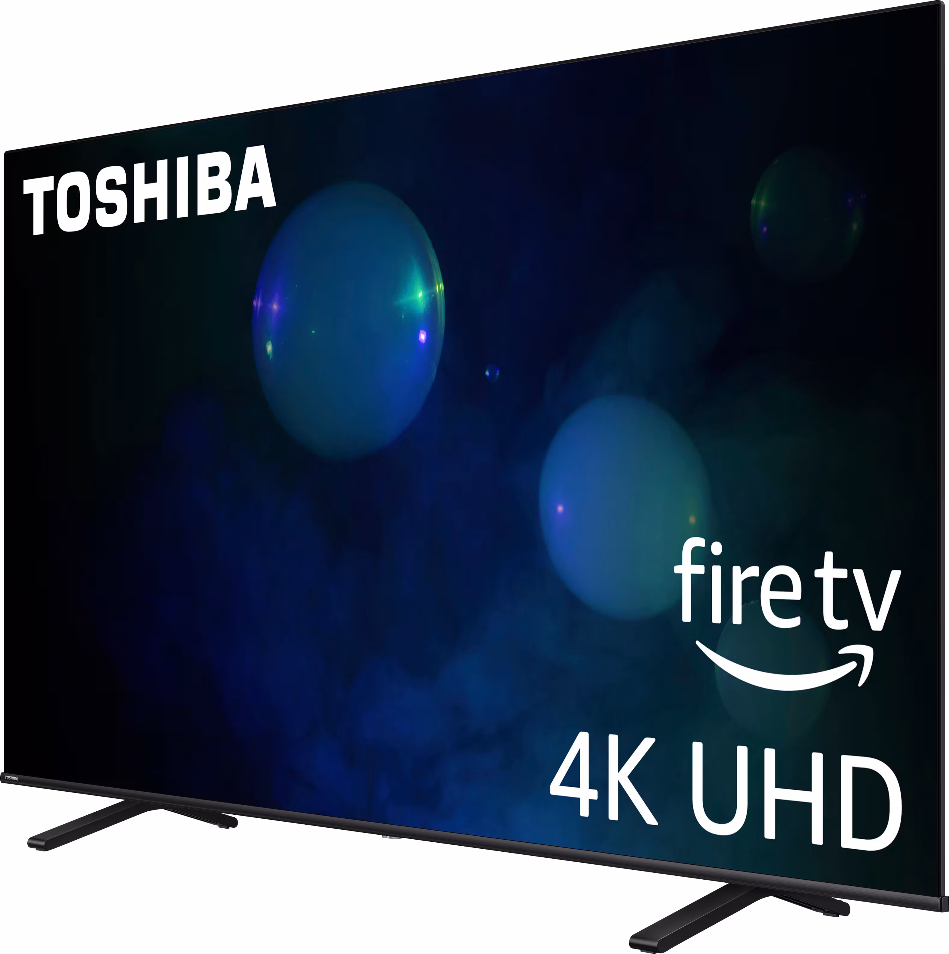 Toshiba 65" Class M550 Series QLED 4K UHD Smart Fire TV display and camera view